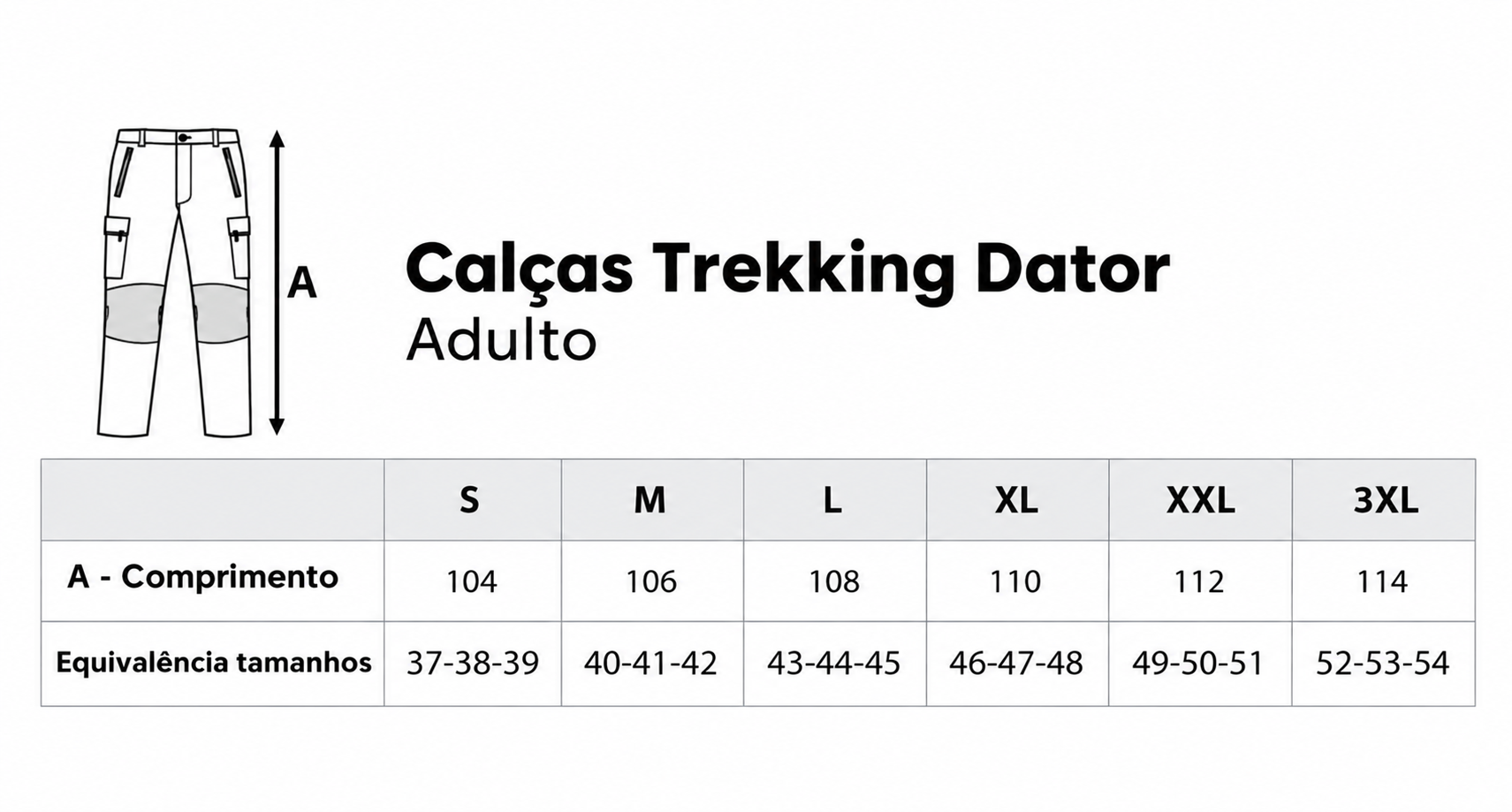 Guia de tamanhos